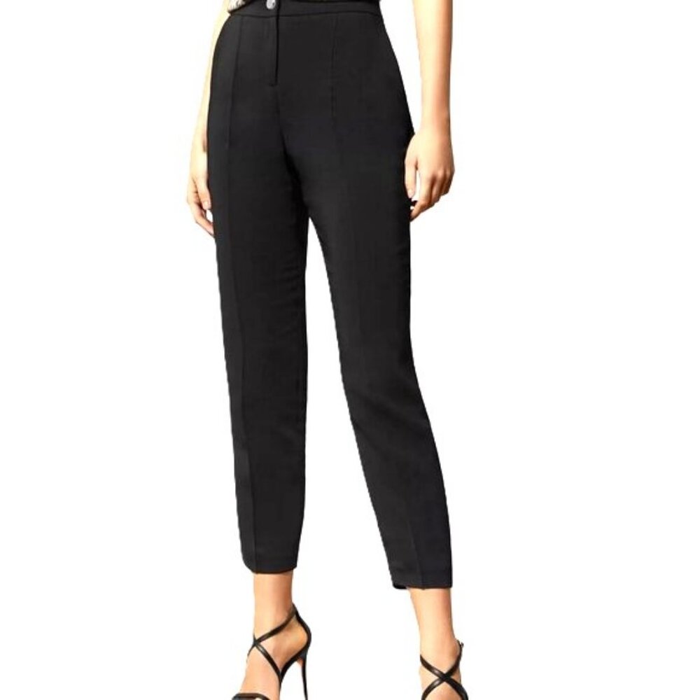 Ted Baker Black Tailored Ankle Pants TB Size 3 US 8 Straight Leg Work Trousers